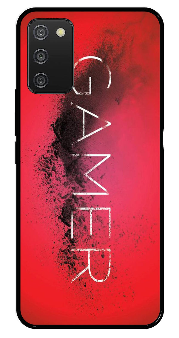 Gamer Pattern Metal Mobile Case for Samsung Galaxy A03s   (Design No -41)