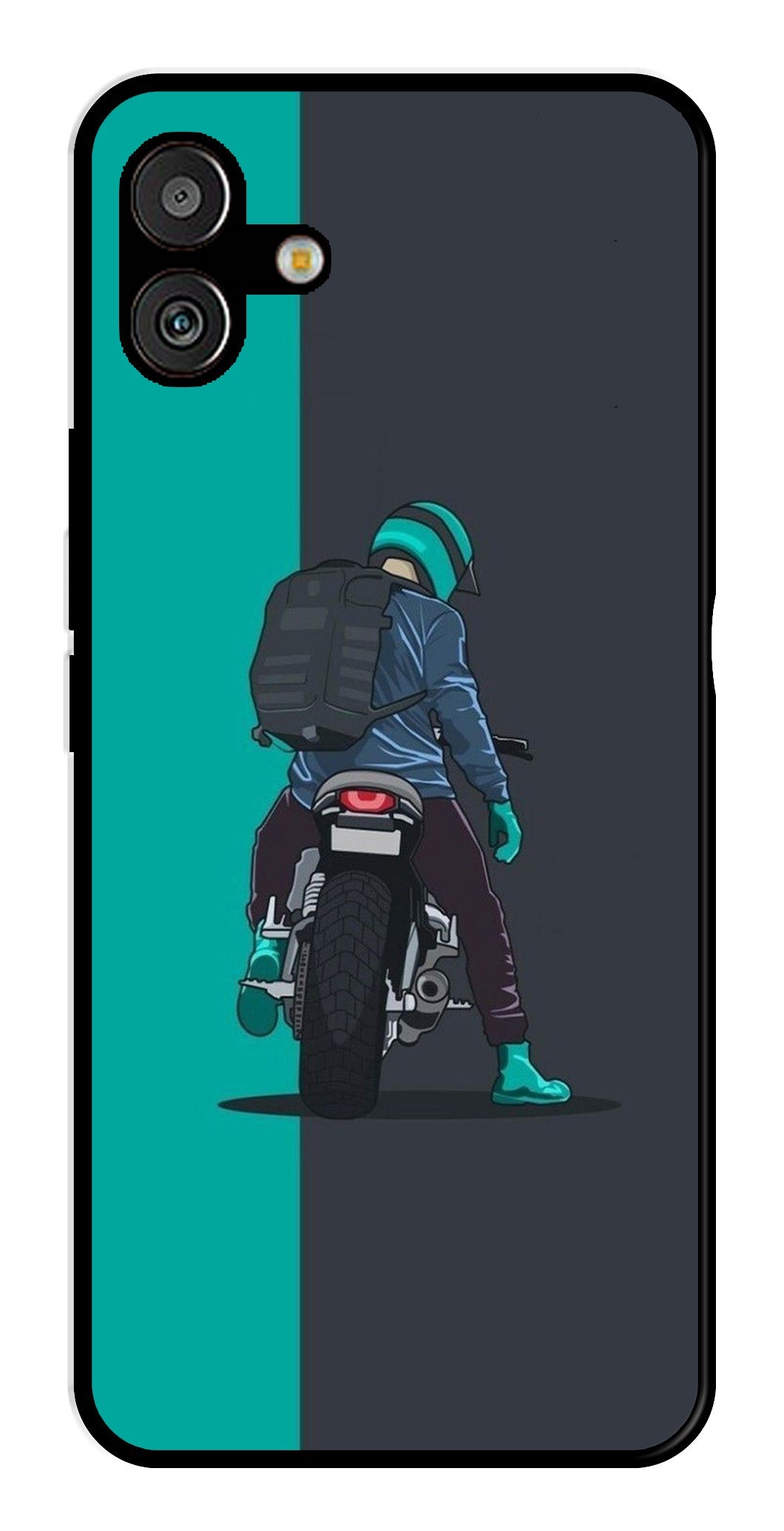 Bike Lover Metal Mobile Case for Samsung Galaxy A04   (Design No -05)