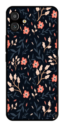 Floral Pattern Metal Mobile Case for Samsung Galaxy A04