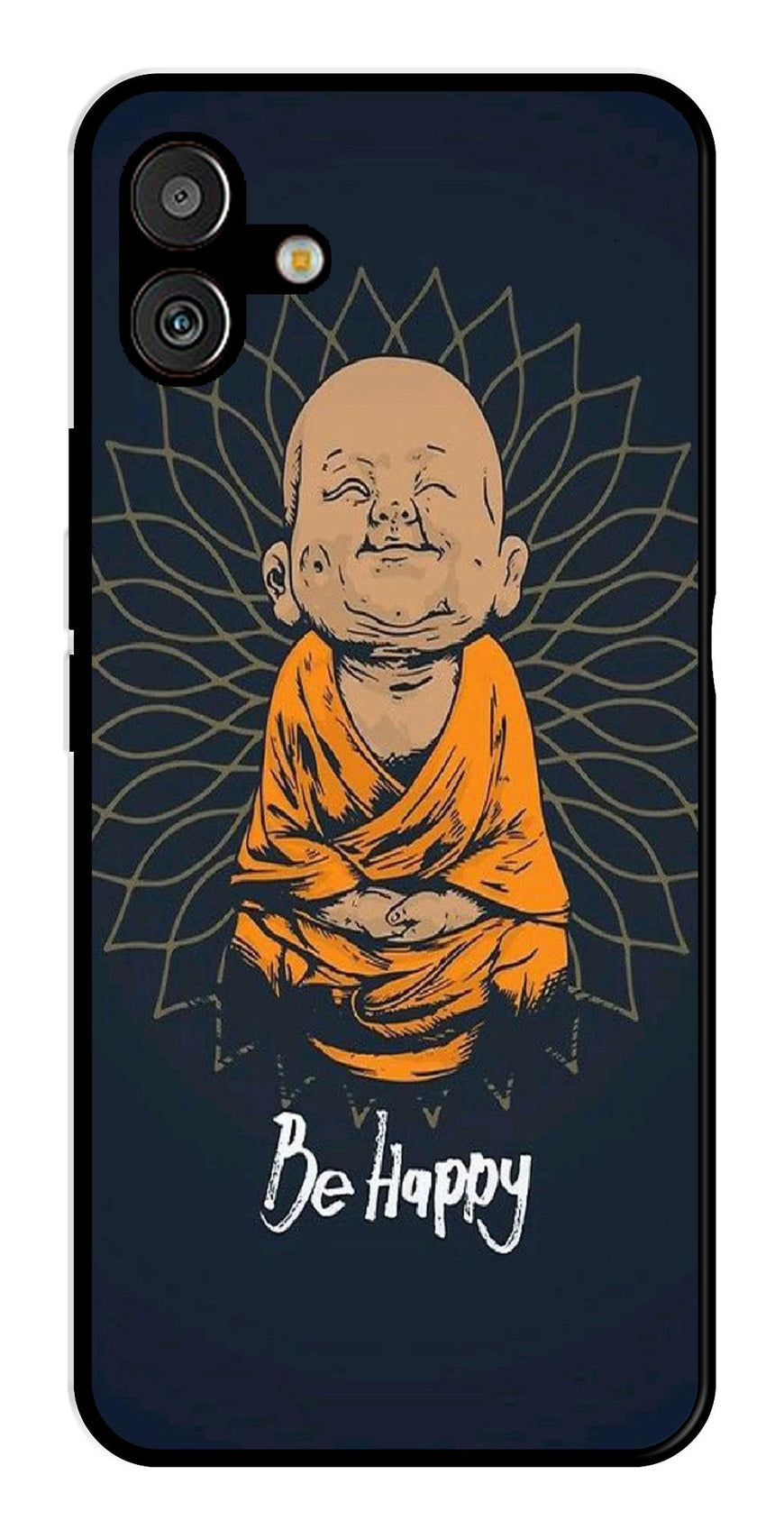 Be Happy Metal Mobile Case for Samsung Galaxy A04   (Design No -27)