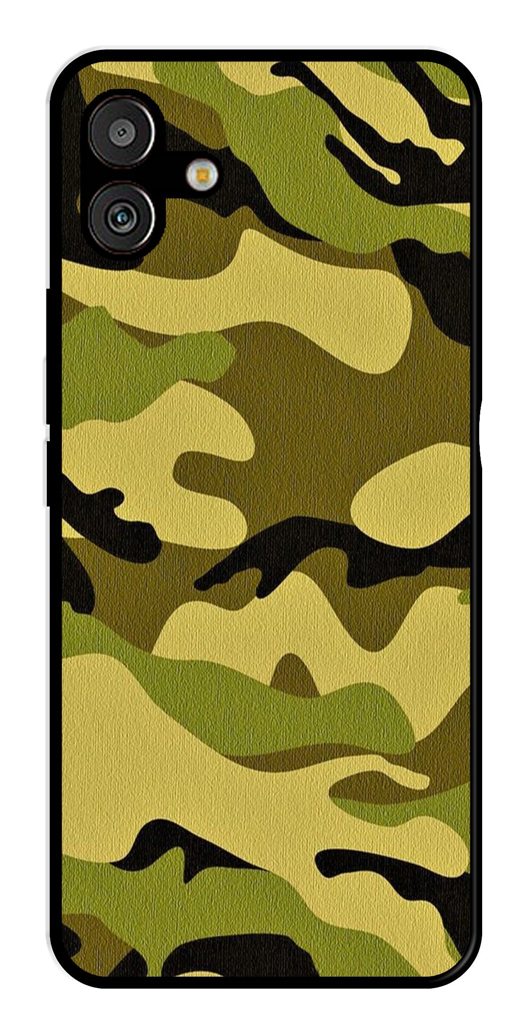 Army Pattern Metal Mobile Case for Samsung Galaxy A04   (Design No -35)