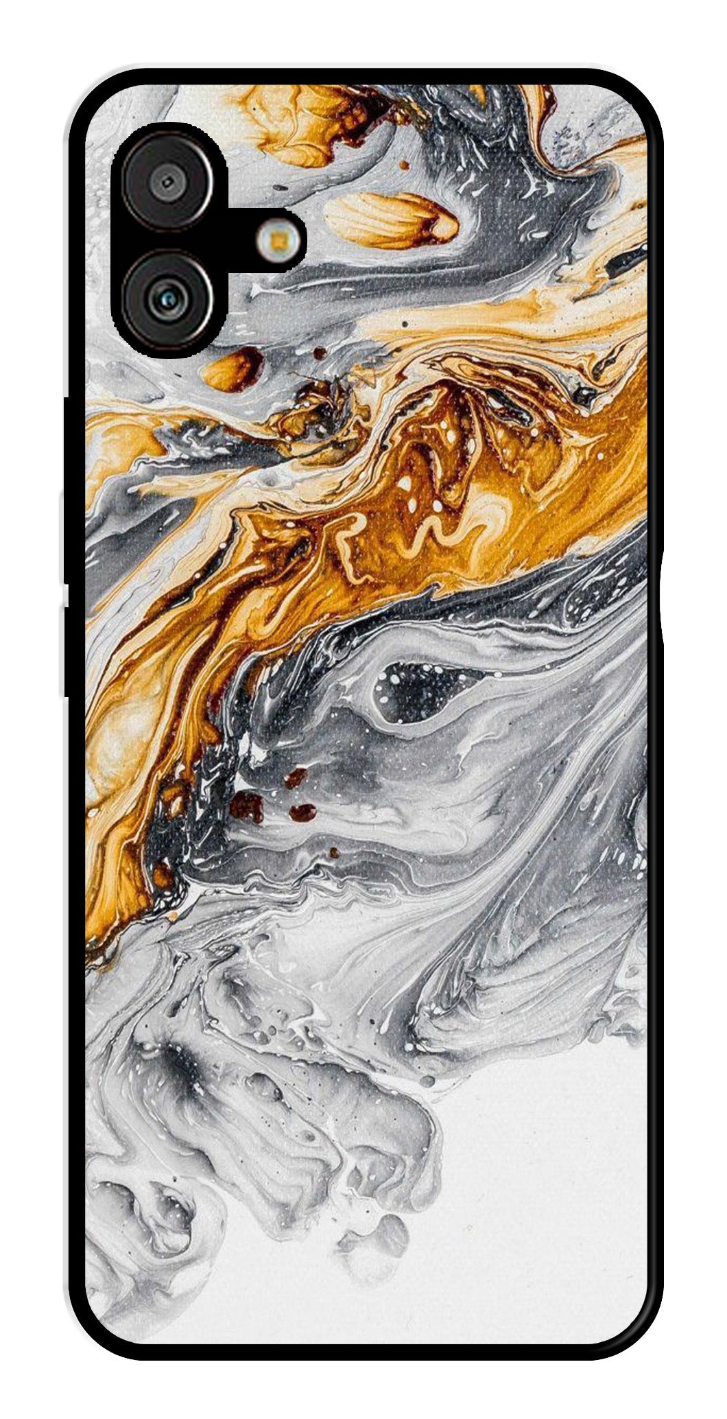 Marble Pattern Metal Mobile Case for Samsung Galaxy A04   (Design No -36)
