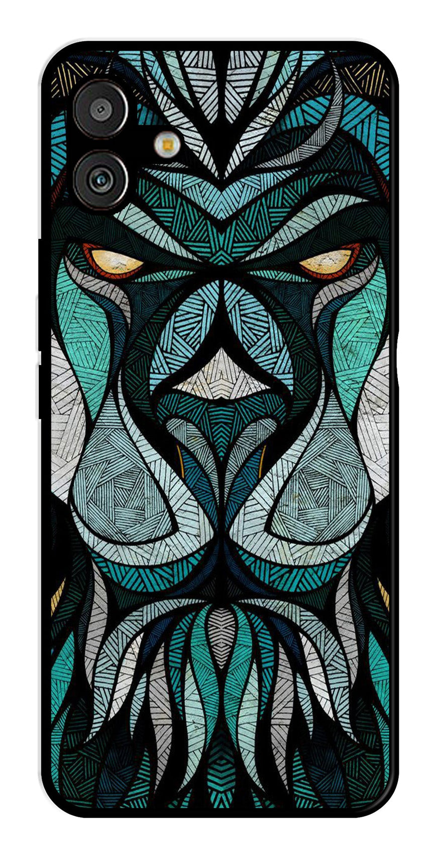 Lion Pattern Metal Mobile Case for Samsung Galaxy A04   (Design No -40)