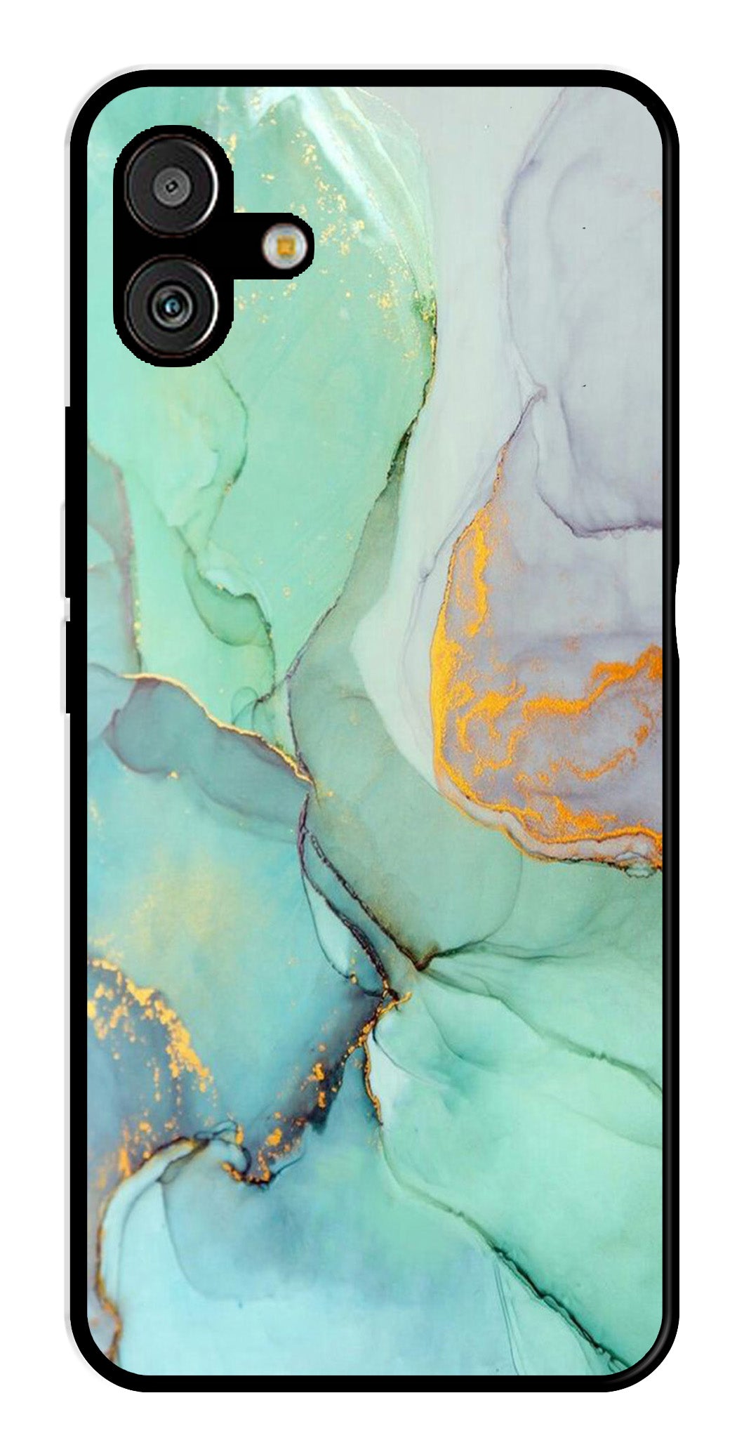 Marble Design Metal Mobile Case for Samsung Galaxy A04   (Design No -46)
