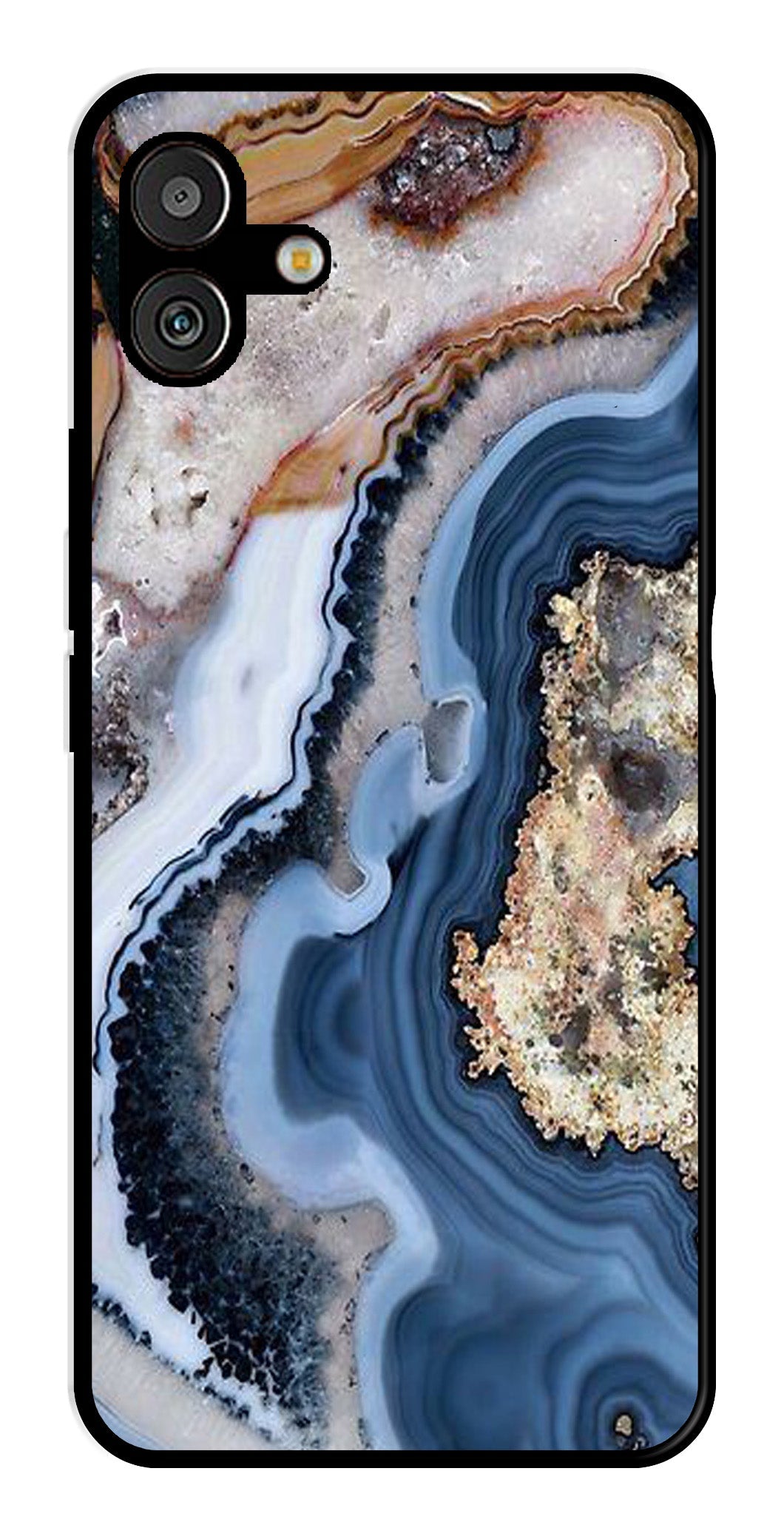 Marble Design Metal Mobile Case for Samsung Galaxy A04   (Design No -53)