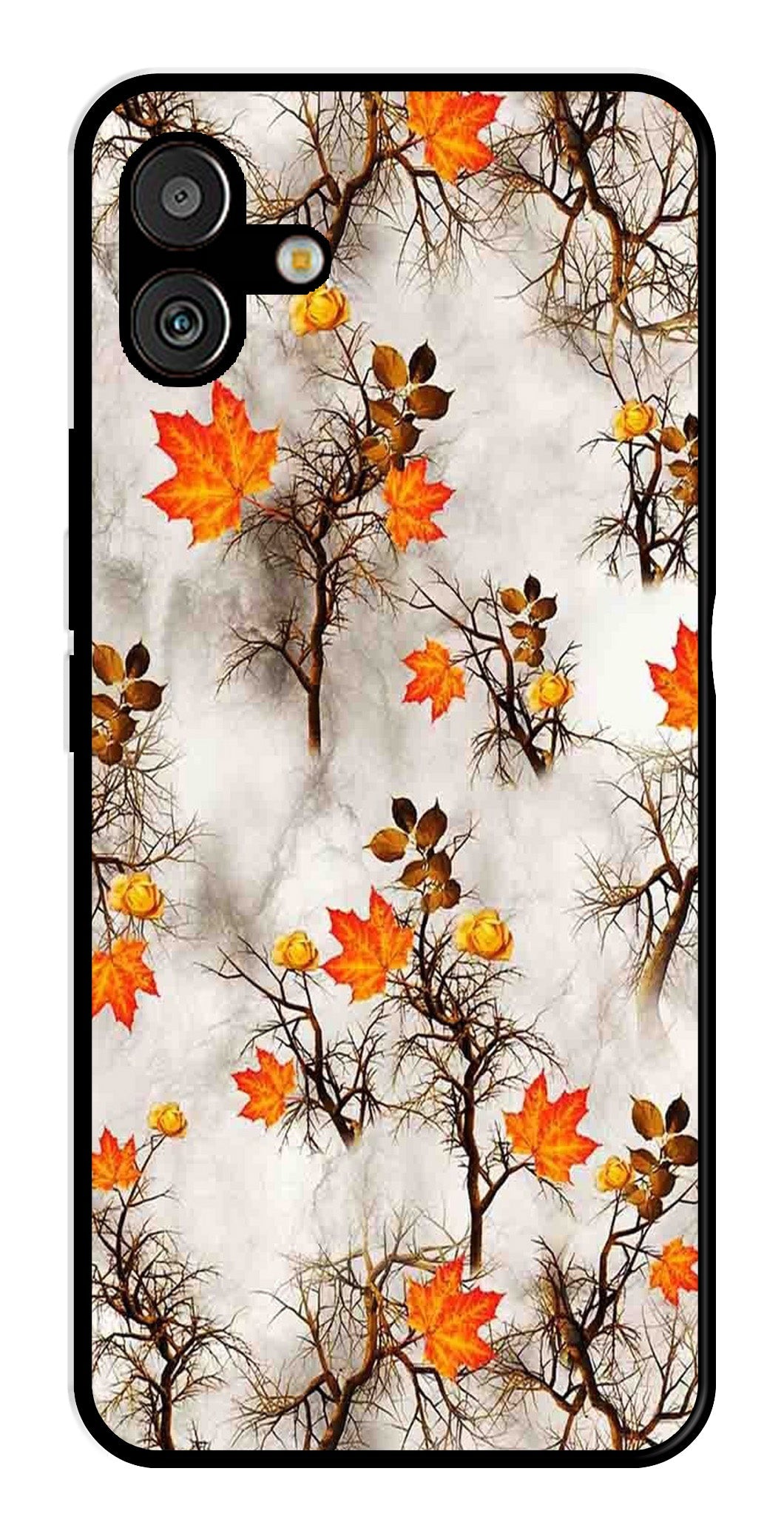 Autumn leaves Metal Mobile Case for Samsung Galaxy A04   (Design No -55)