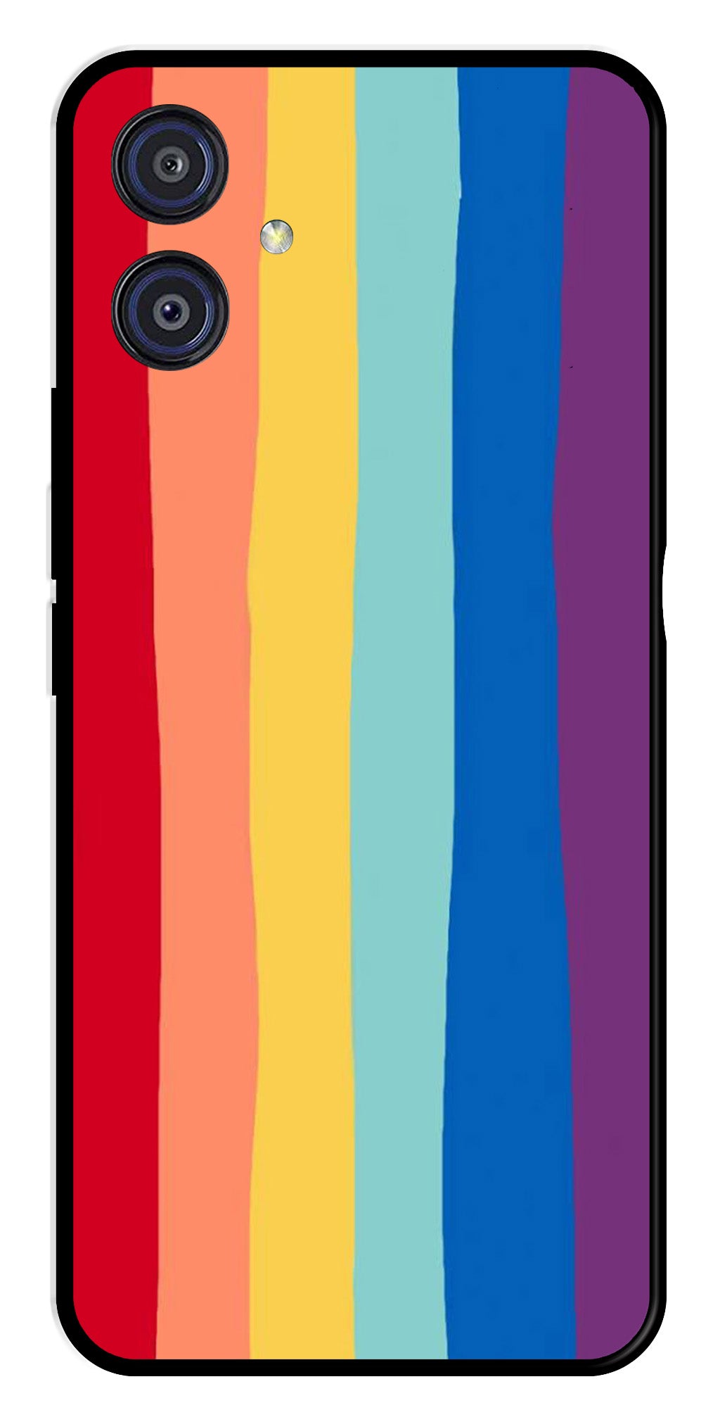 Rainbow MultiColor Metal Mobile Case for Samsung Galaxy A04E   (Design No -03)