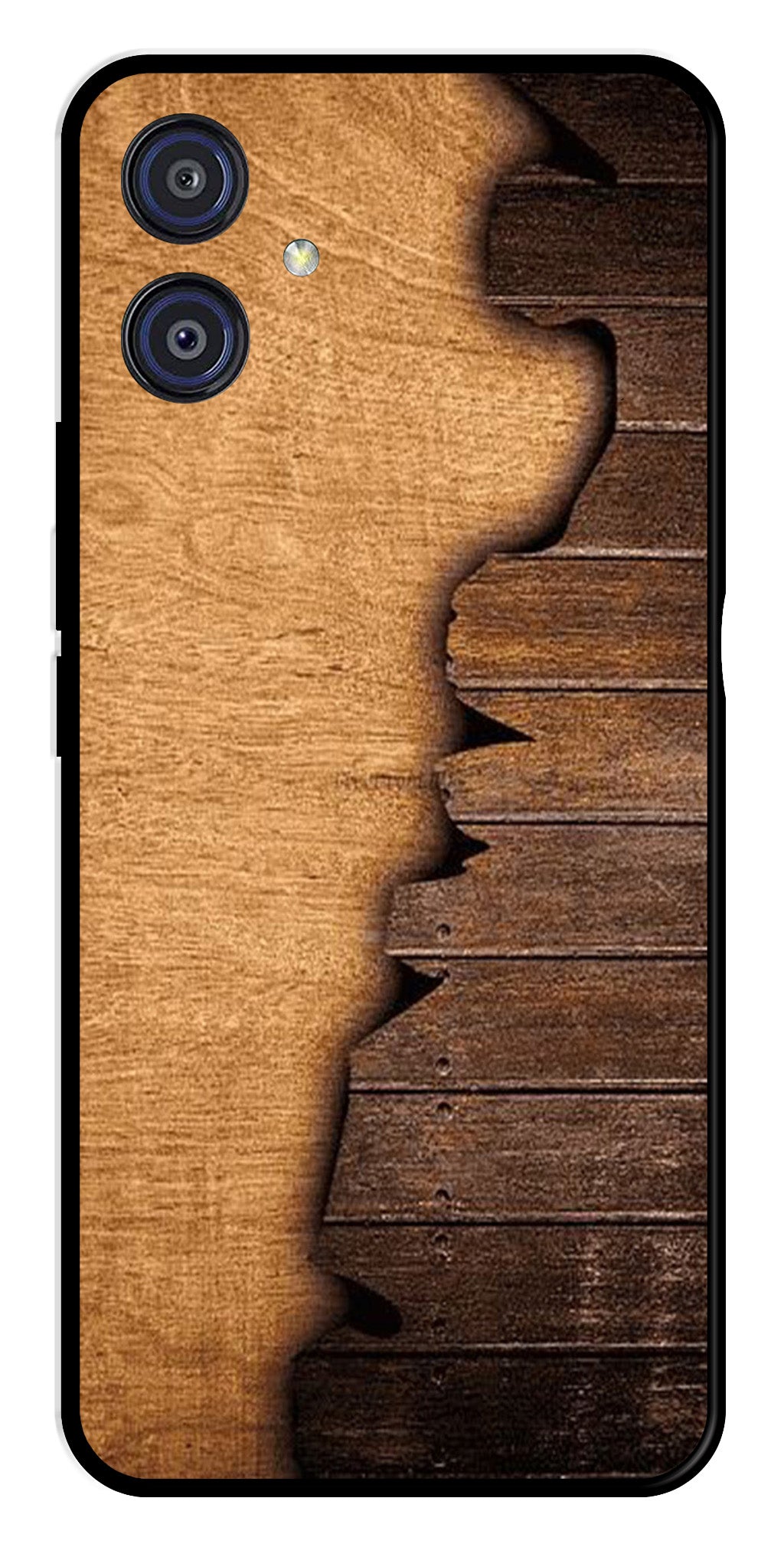 Wooden Design Metal Mobile Case for Samsung Galaxy A04E   (Design No -13)
