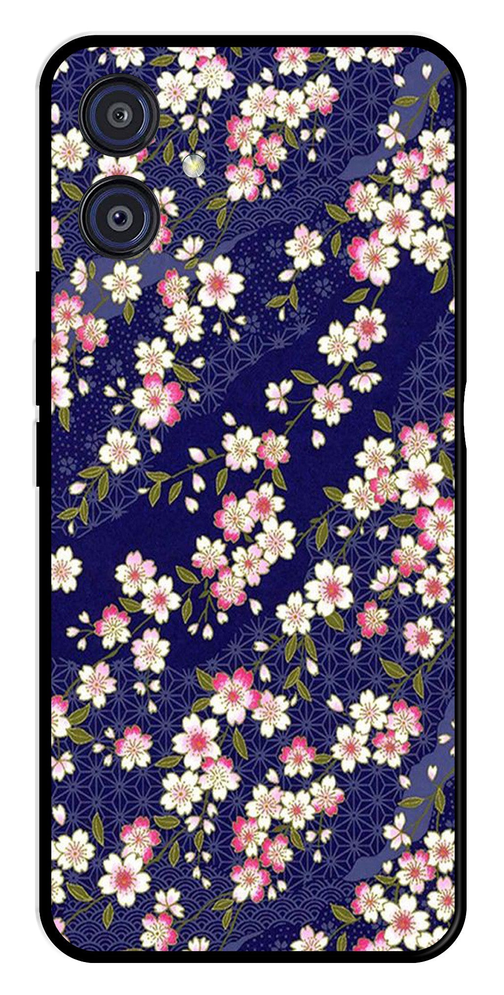 Flower Design Metal Mobile Case for Samsung Galaxy A04E   (Design No -25)