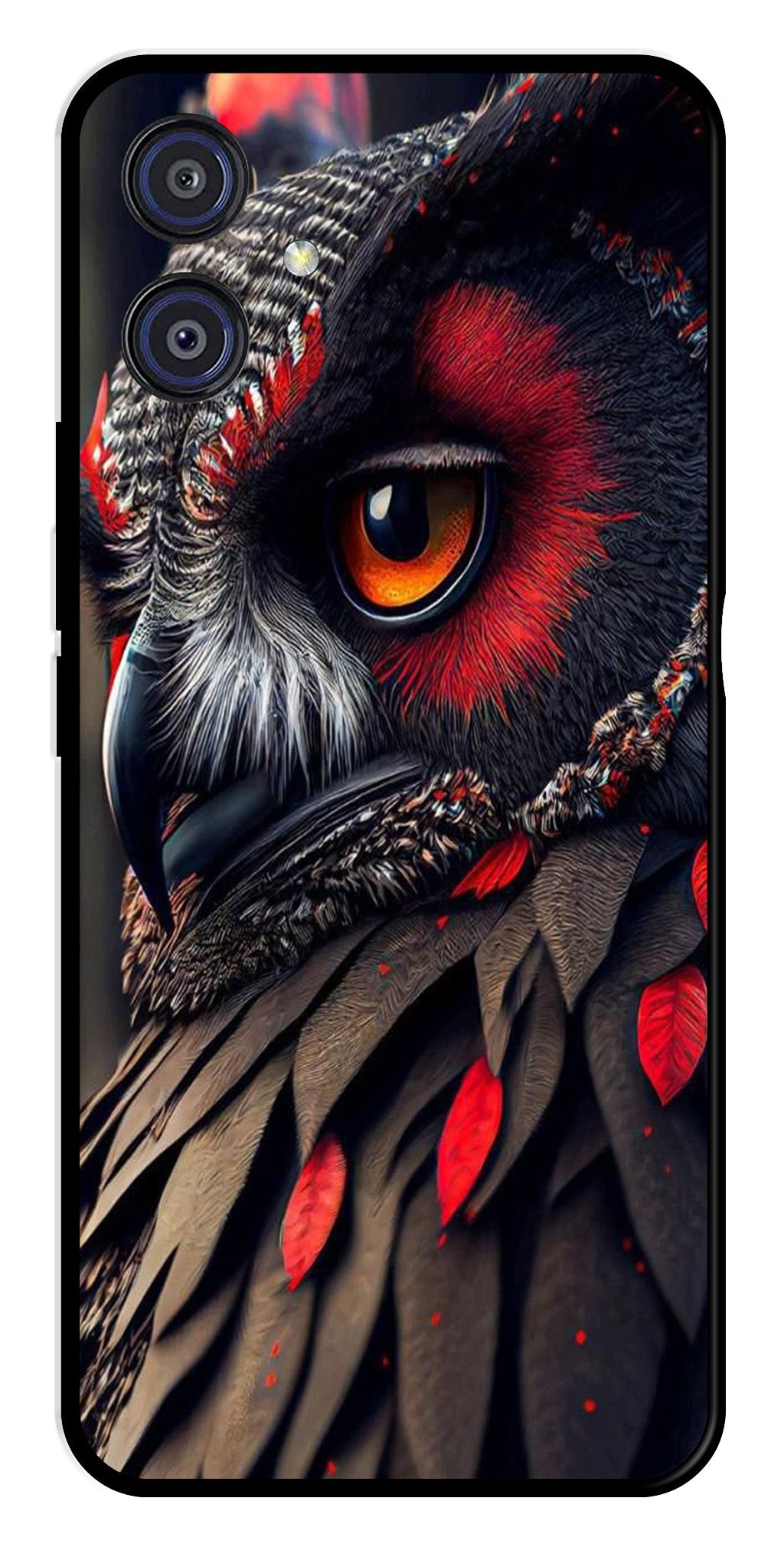 Owl Design Metal Mobile Case for Samsung Galaxy A04E   (Design No -26)