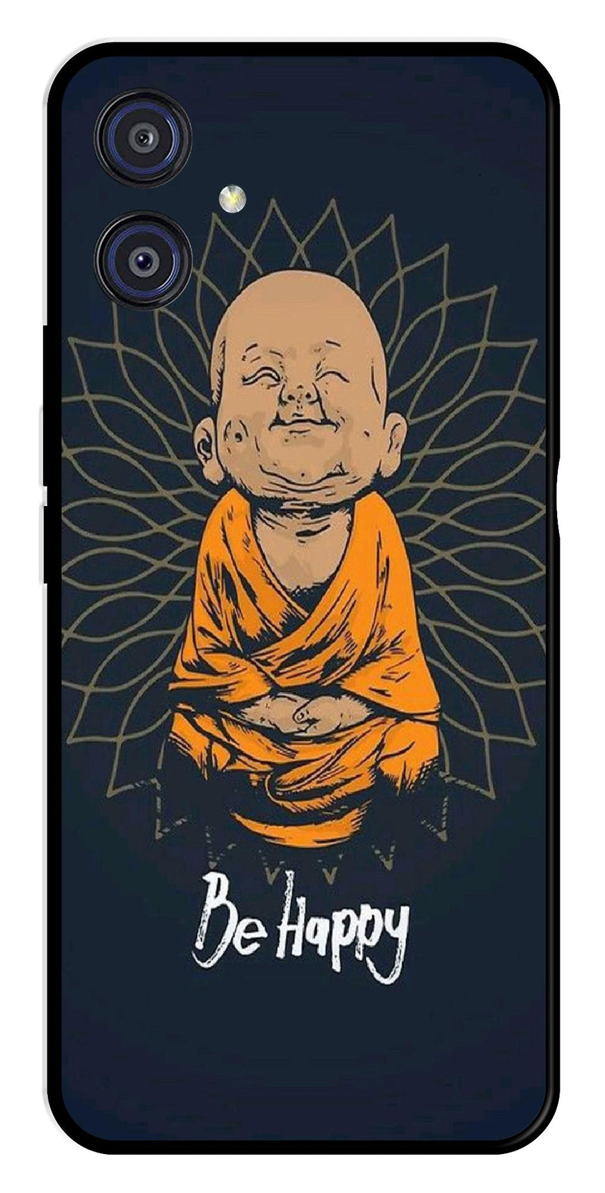 Be Happy Metal Mobile Case for Samsung Galaxy A04E   (Design No -27)