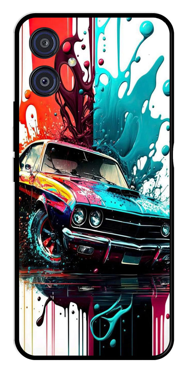 Vintage Car Metal Mobile Case for Samsung Galaxy A04E   (Design No -29)