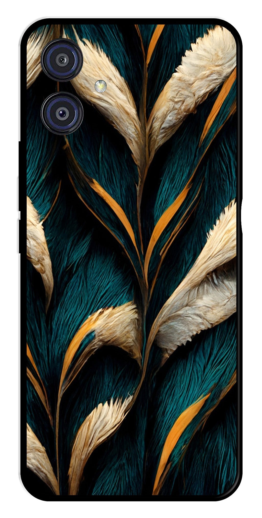 Feathers Metal Mobile Case for Samsung Galaxy A04E   (Design No -30)