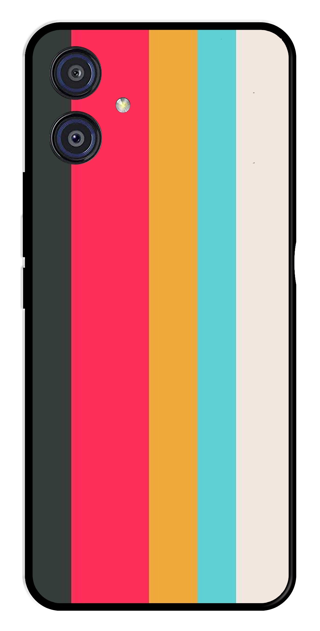 Muted Rainbow Metal Mobile Case for Samsung Galaxy A04E   (Design No -31)
