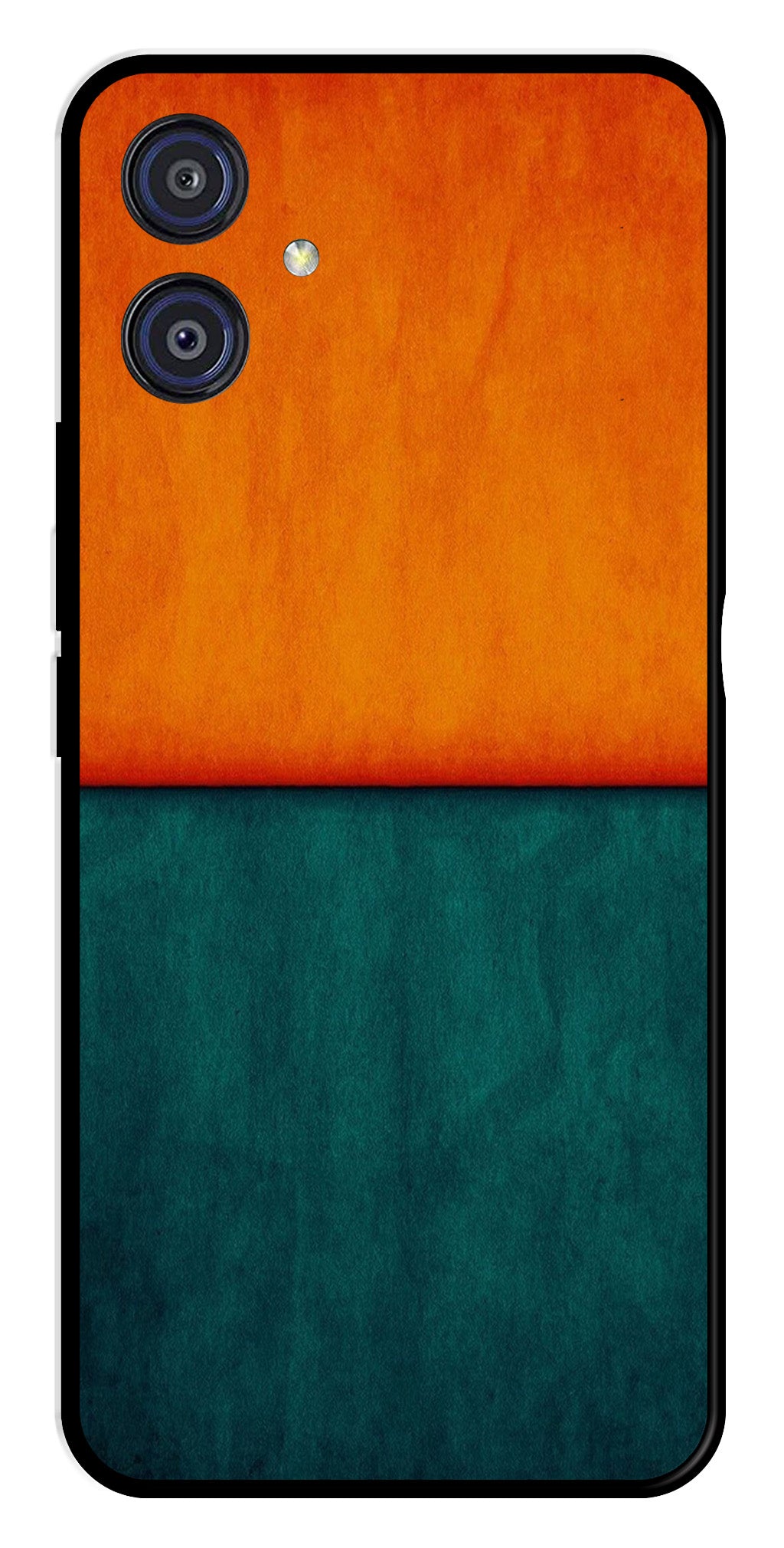 Orange Green Pattern Metal Mobile Case for Samsung Galaxy A04E   (Design No -45)