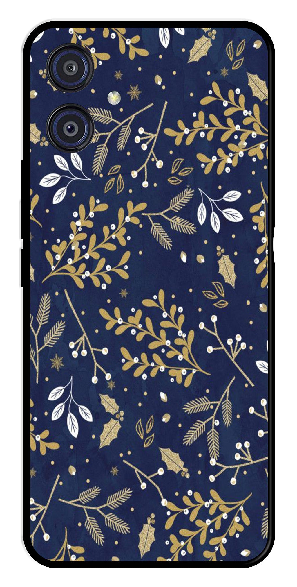 Floral Pattern  Metal Mobile Case for Samsung Galaxy A04E   (Design No -52)