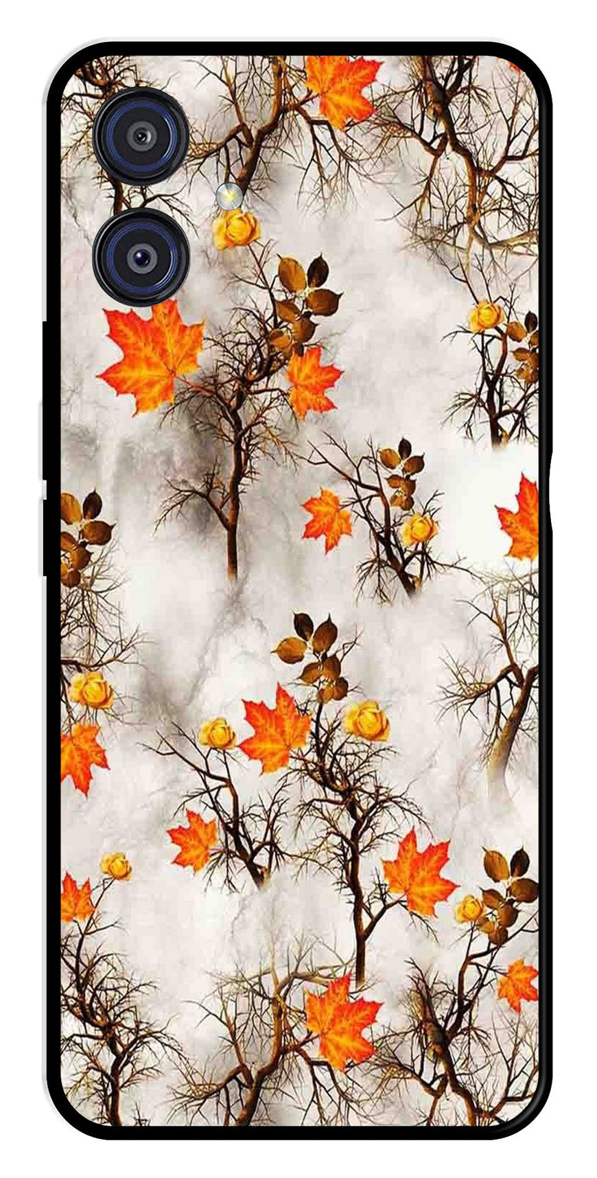 Autumn leaves Metal Mobile Case for Samsung Galaxy A04E   (Design No -55)