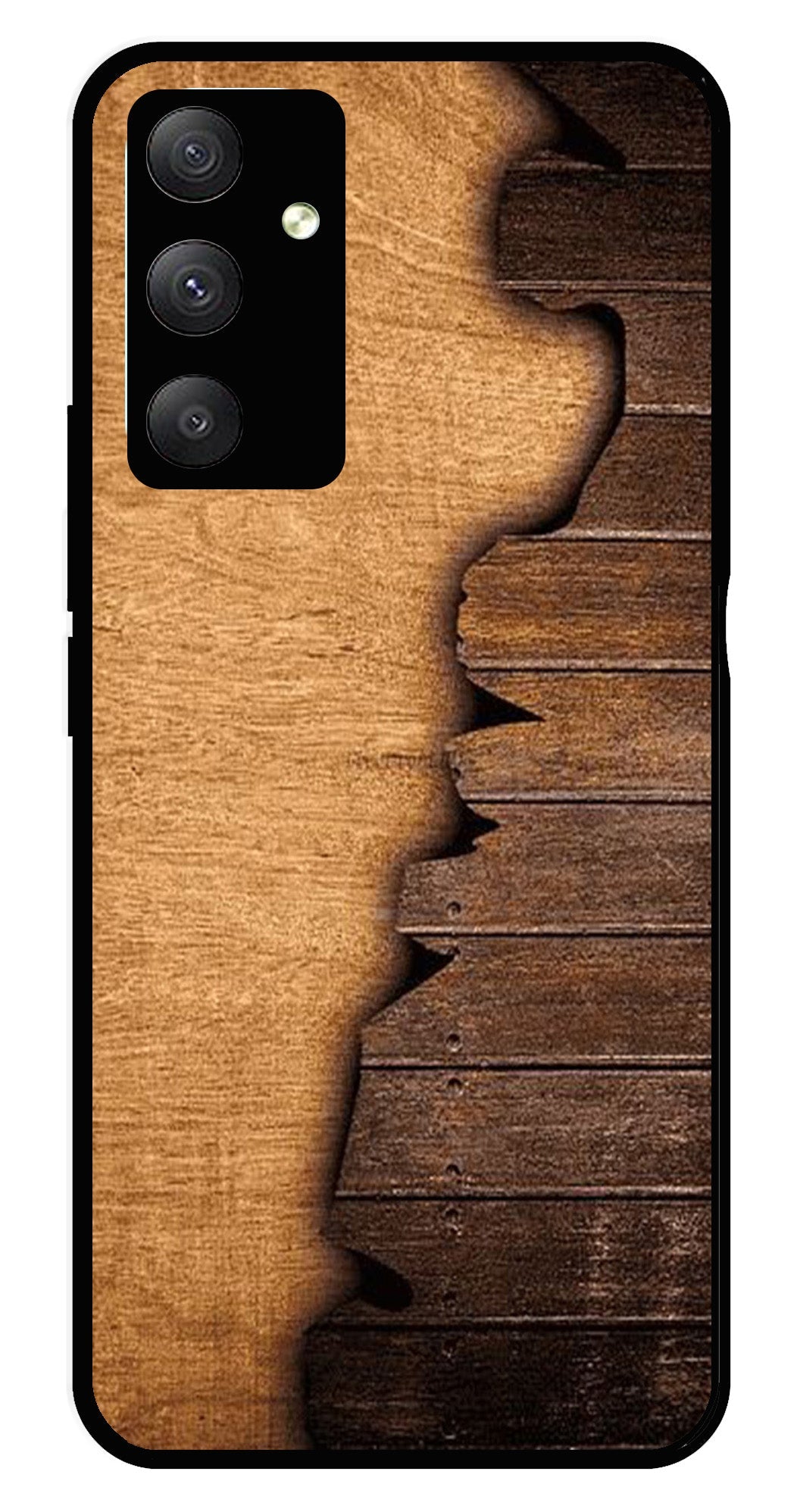 Wooden Design Metal Mobile Case for Samsung Galaxy A04s   (Design No -13)