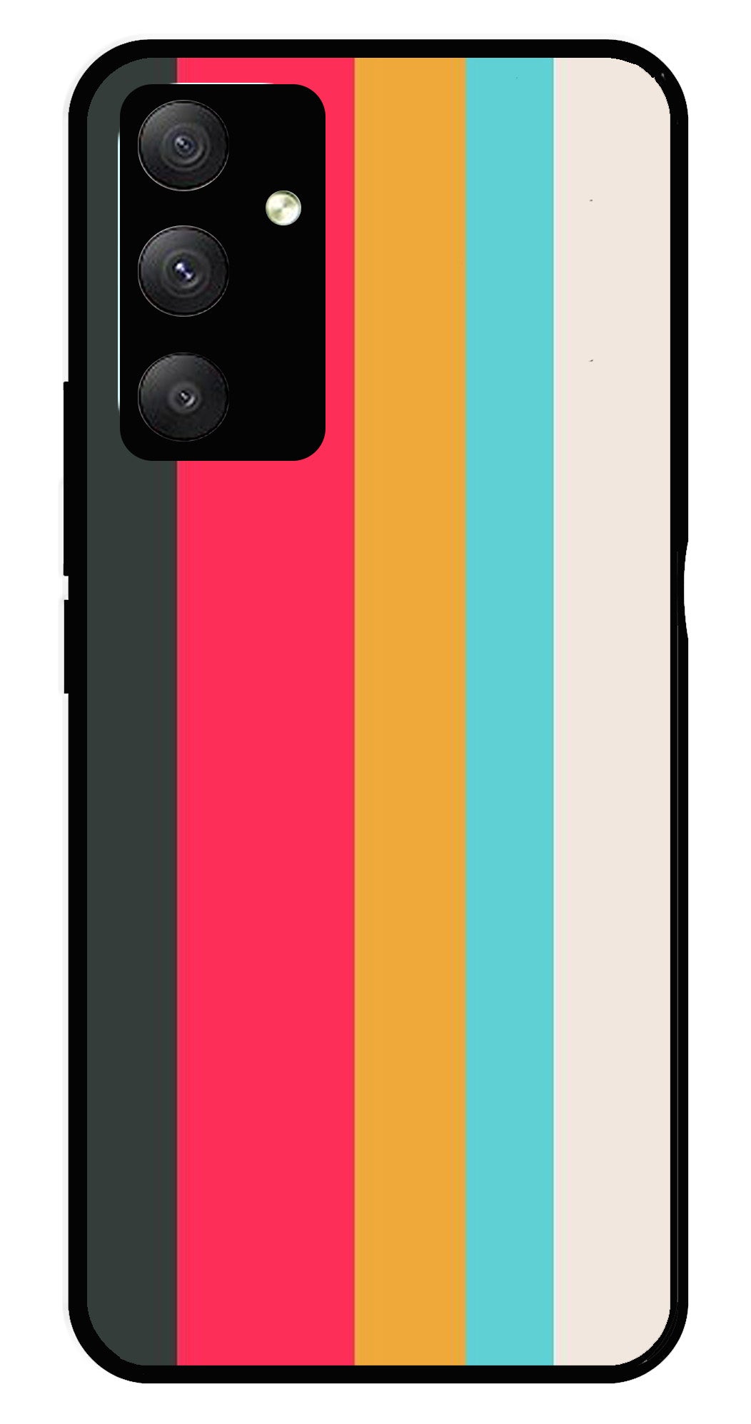 Muted Rainbow Metal Mobile Case for Samsung Galaxy A04s   (Design No -31)