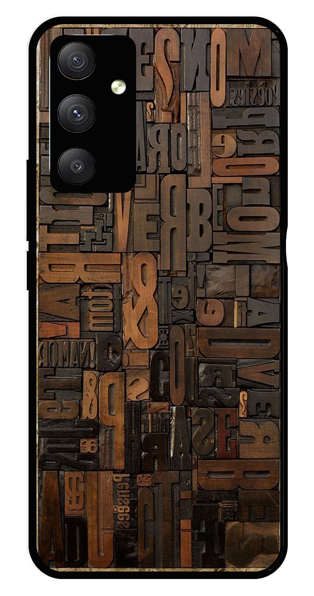 Alphabets Metal Mobile Case for Samsung Galaxy A04s   (Design No -32)
