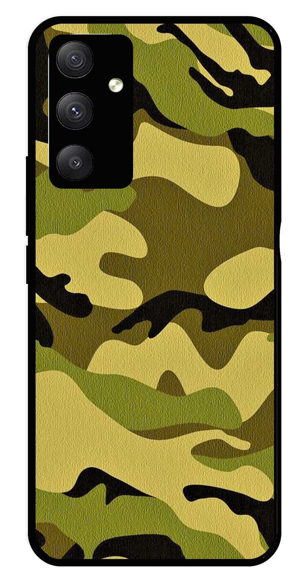 Army Pattern Metal Mobile Case for Samsung Galaxy A04s   (Design No -35)