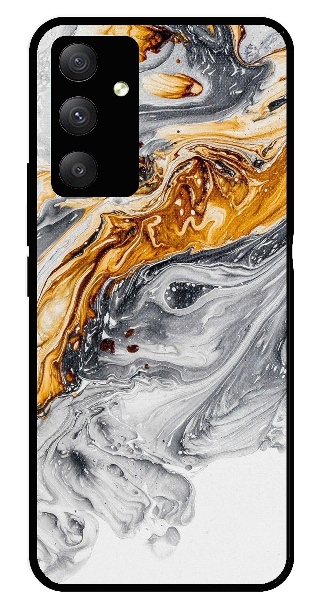 Marble Pattern Metal Mobile Case for Samsung Galaxy A04s   (Design No -36)