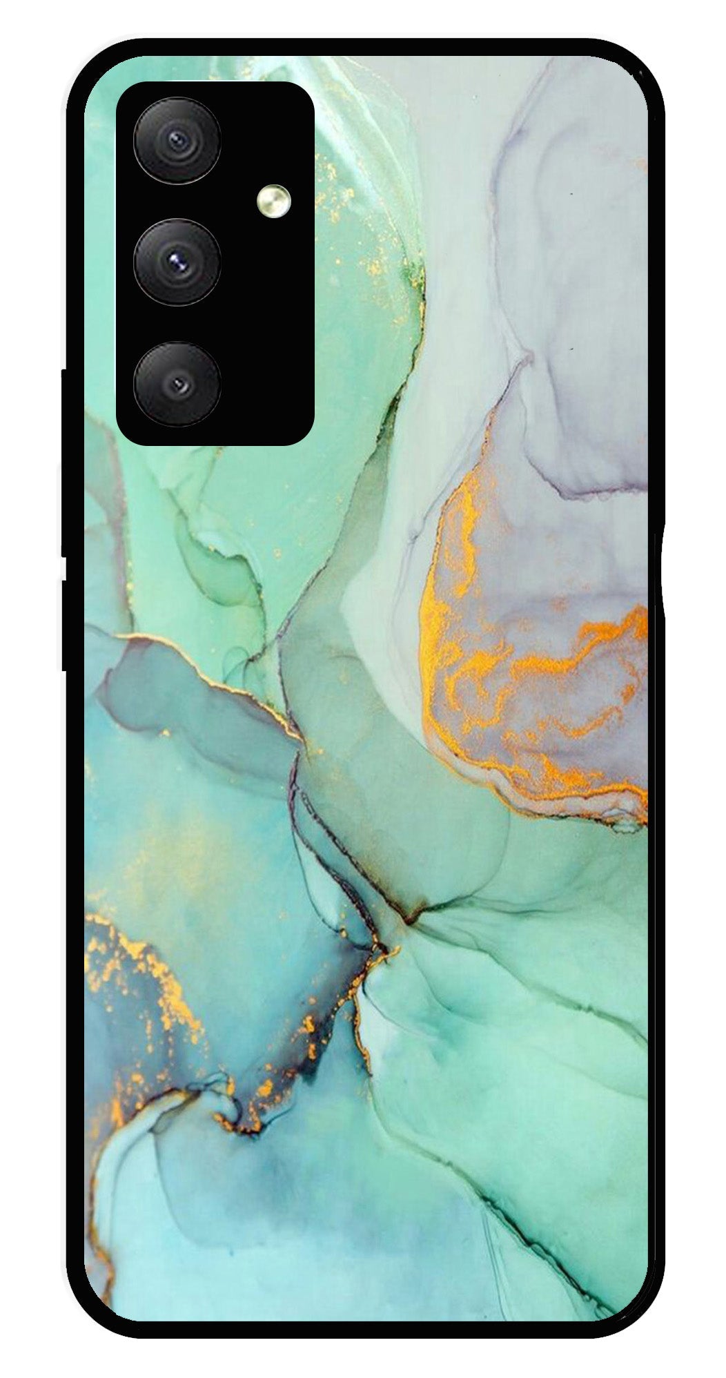 Marble Design Metal Mobile Case for Samsung Galaxy A04s   (Design No -46)
