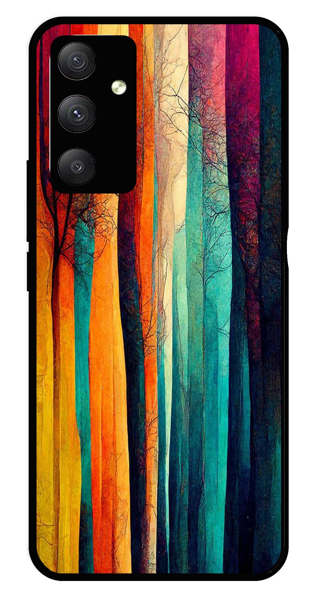 Modern Art Colorful Metal Mobile Case for Samsung Galaxy A04s   (Design No -47)