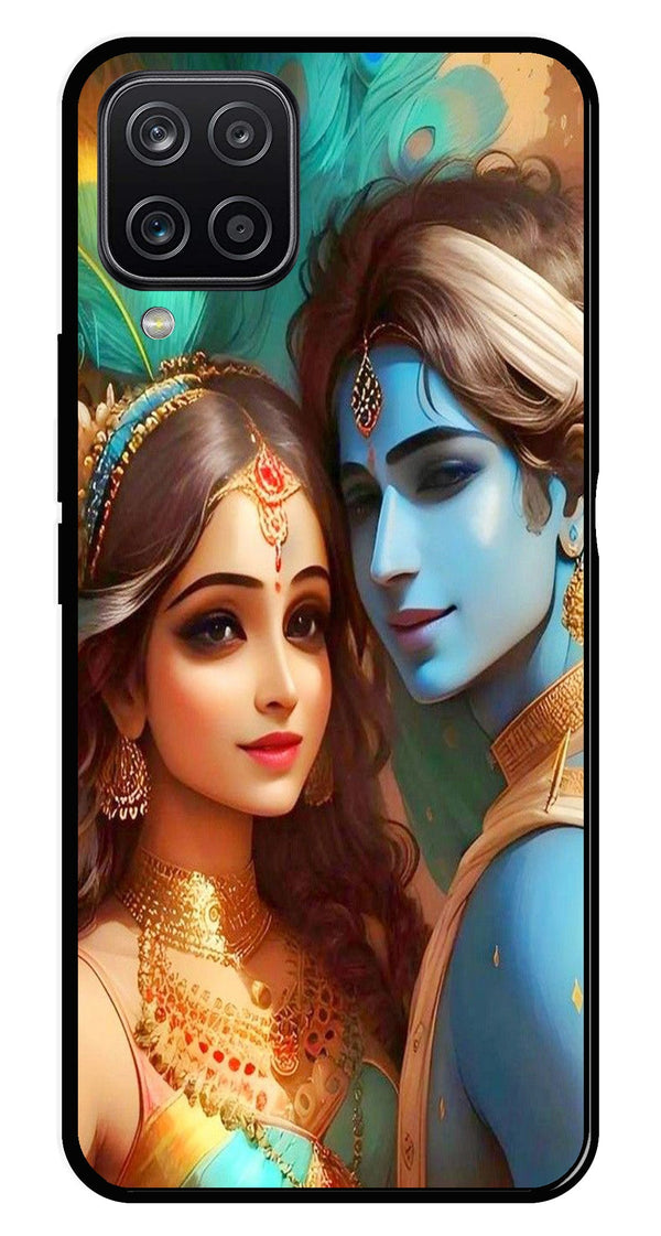 Lord Radha Krishna Metal Mobile Case for Samsung Galaxy A12   (Design No -01)