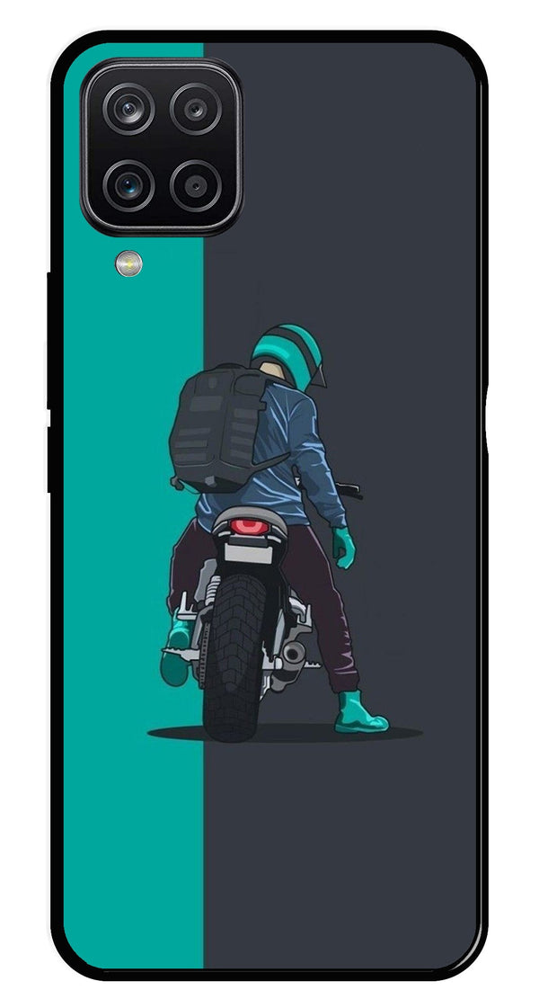 Bike Lover Metal Mobile Case for Samsung Galaxy A12   (Design No -05)