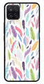 Colorful Feathers Metal Mobile Case for Samsung Galaxy A12   (Design No -06)