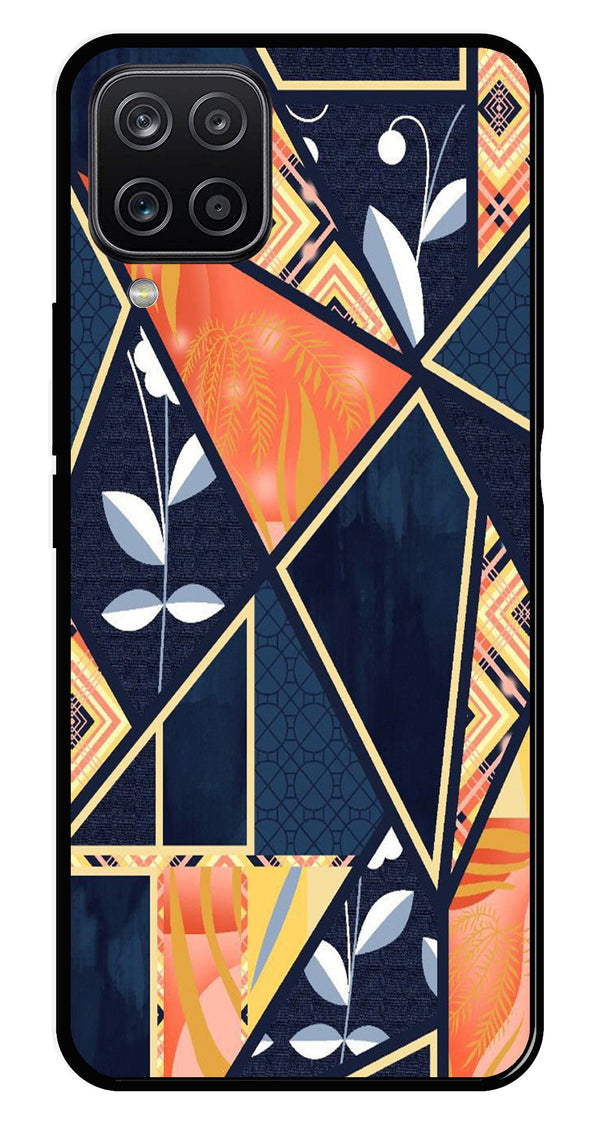 Marble Design Metal Mobile Case for Samsung Galaxy A12   (Design No -07)