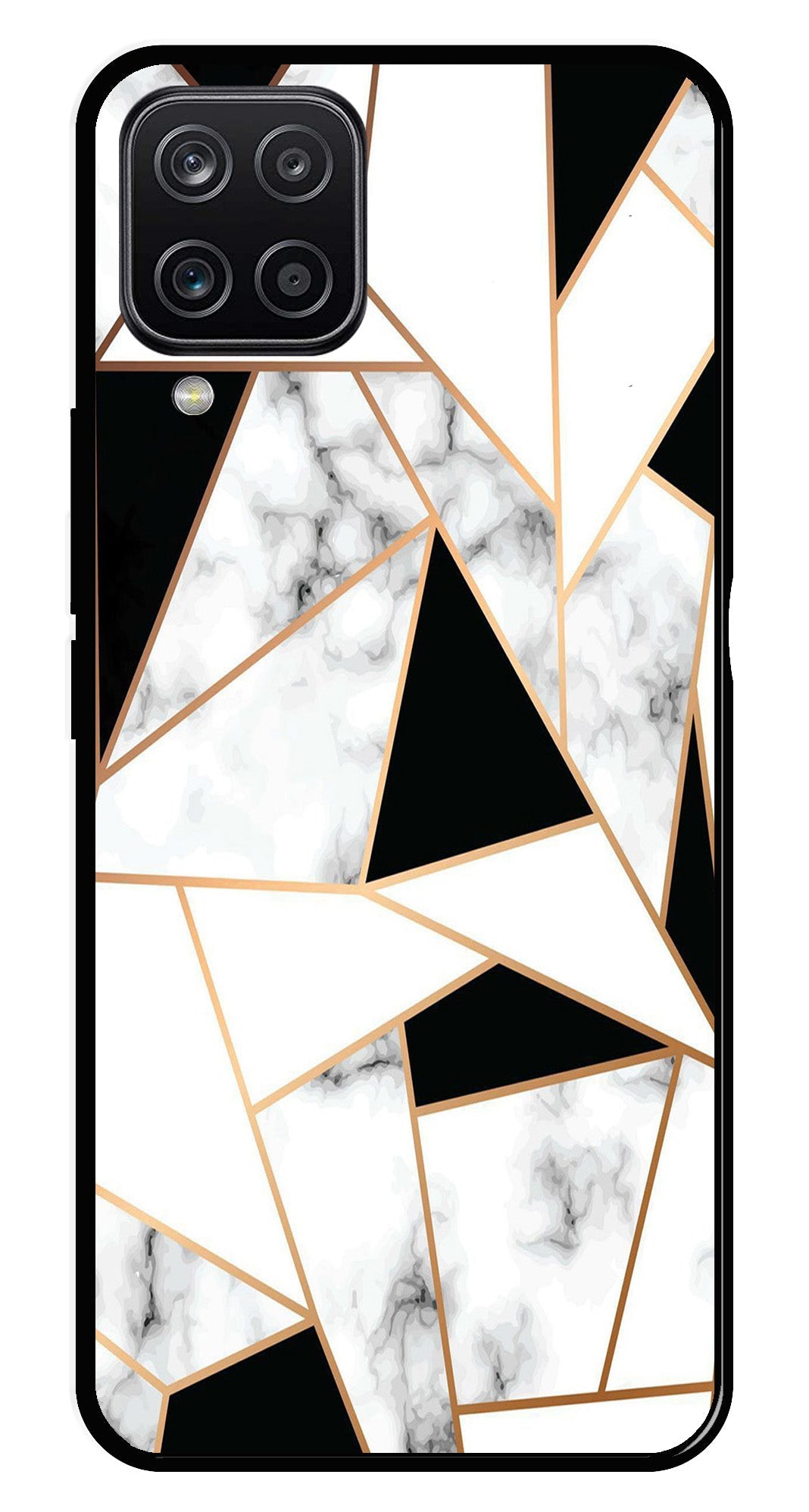 Marble Design2 Metal Mobile Case for Samsung Galaxy A12   (Design No -08)