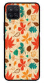 Leafs Design Metal Mobile Case for Samsung Galaxy A12   (Design No -14)