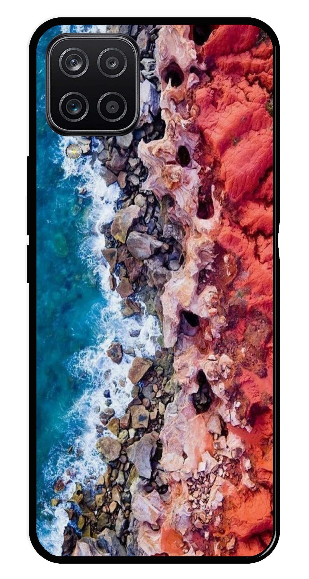 Sea Shore Metal Mobile Case for Samsung Galaxy A12   (Design No -18)