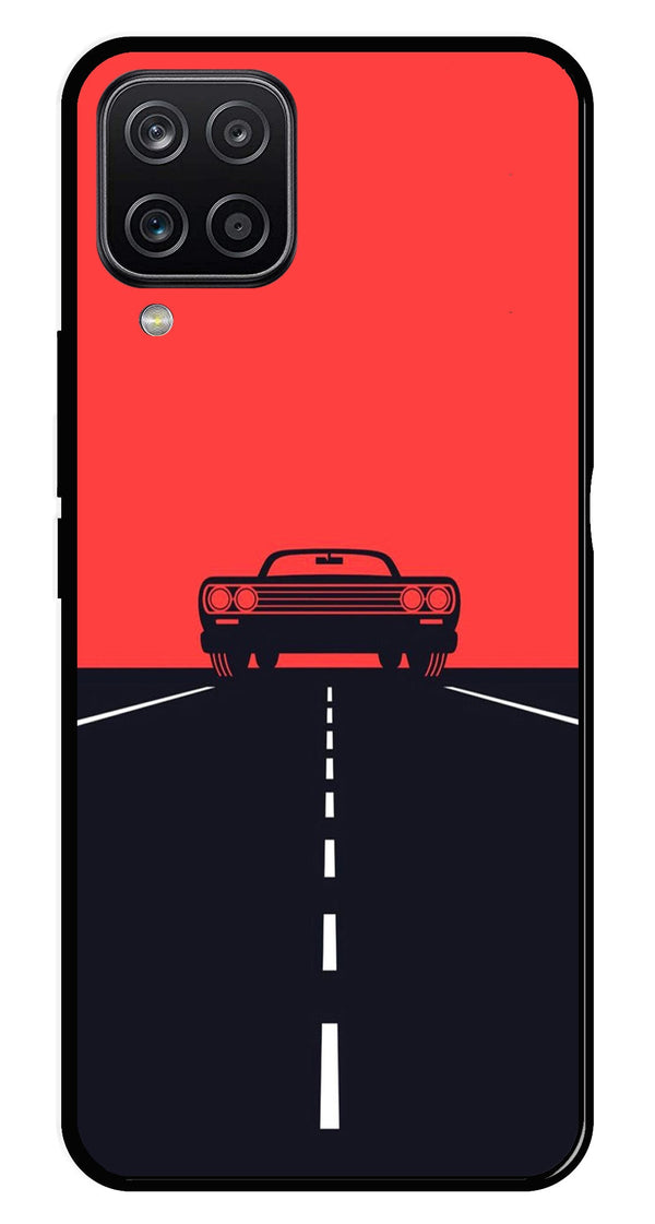 Car Lover Metal Mobile Case for Samsung Galaxy A12   (Design No -21)