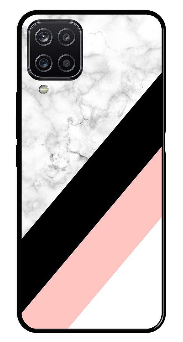 Marble Design Metal Mobile Case for Samsung Galaxy A12   (Design No -24)