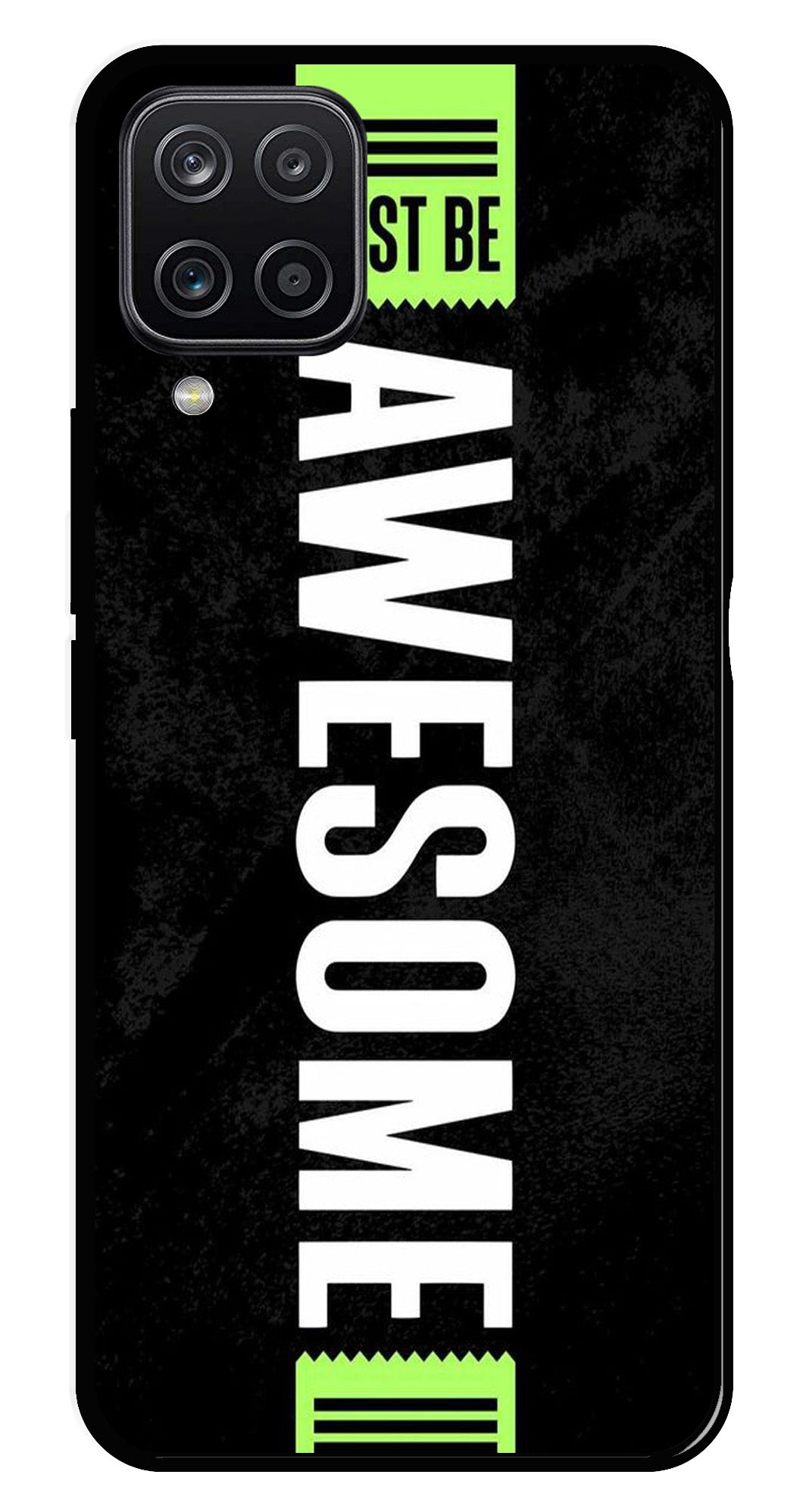 Awesome Metal Mobile Case for Samsung Galaxy A12   (Design No -33)