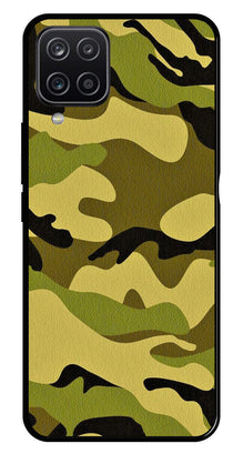 Army Pattern Metal Mobile Case for Samsung Galaxy A12