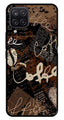 Coffee Pattern Metal Mobile Case for Samsung Galaxy A12   (Design No -37)