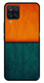 Orange Green Pattern Metal Mobile Case for Samsung Galaxy A12   (Design No -45)