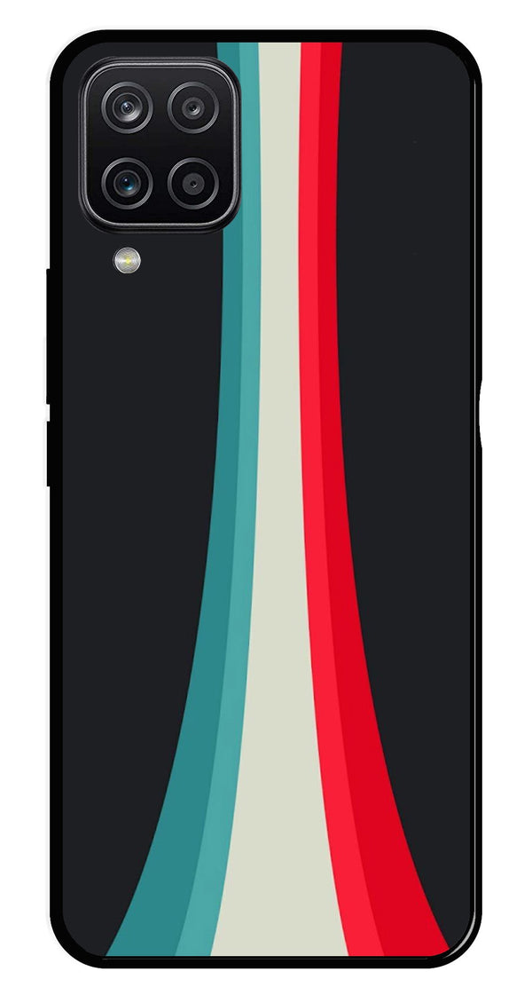 Modern Art Colorful Metal Mobile Case for Samsung Galaxy A12   (Design No -48)