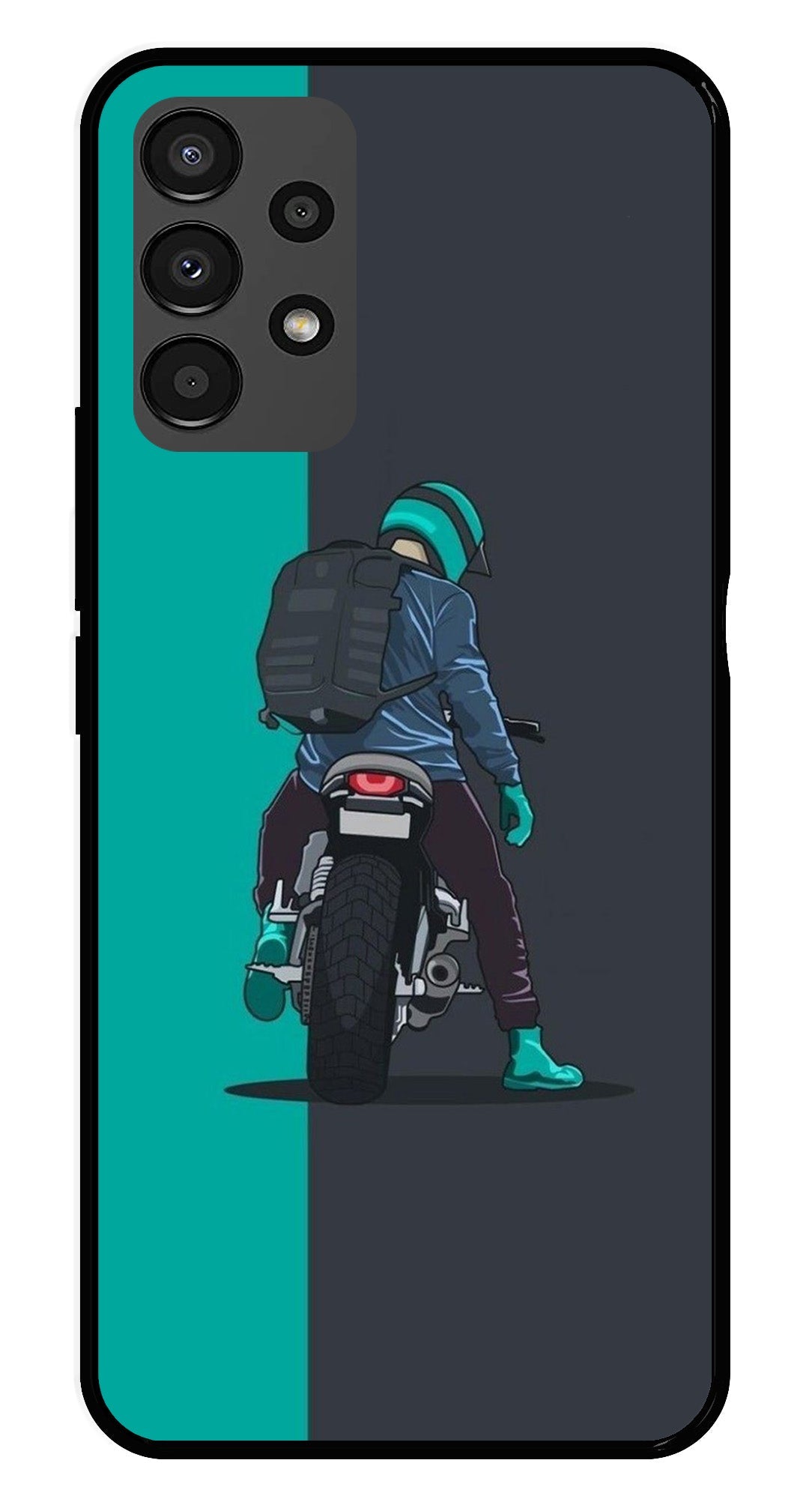 Bike Lover Metal Mobile Case for Samsung Galaxy A13 4G   (Design No -05)