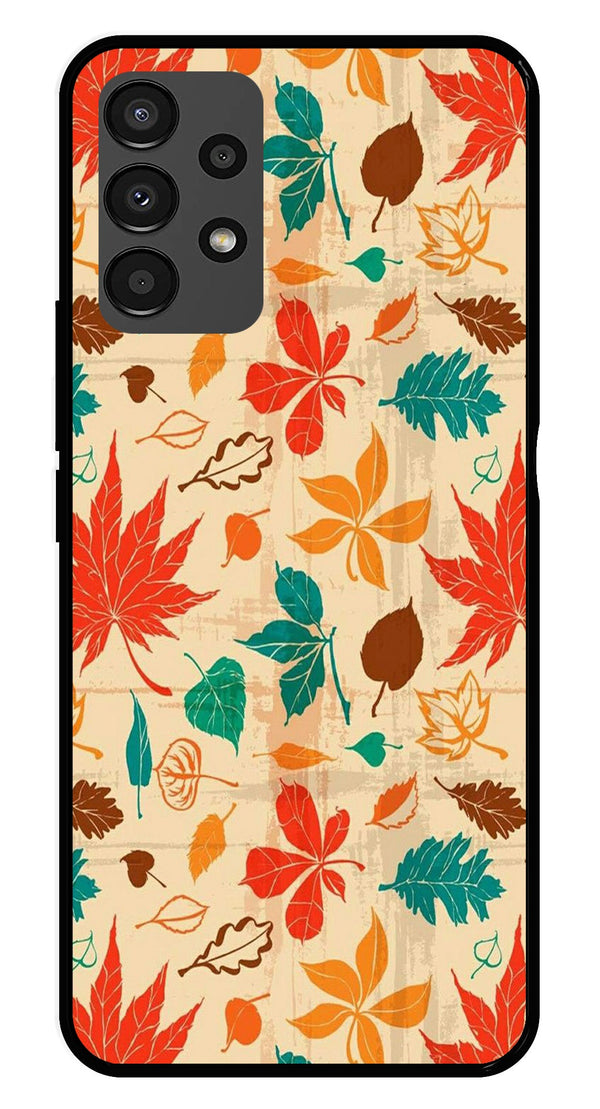Leafs Design Metal Mobile Case for Samsung Galaxy A13 4G   (Design No -14)