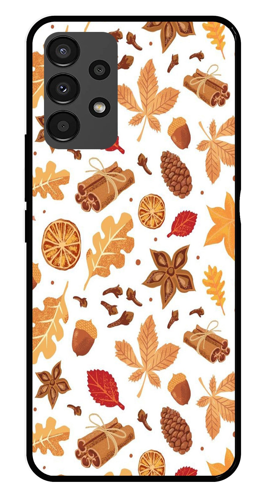 Autumn Leaf Metal Mobile Case for Samsung Galaxy A13 4G   (Design No -19)