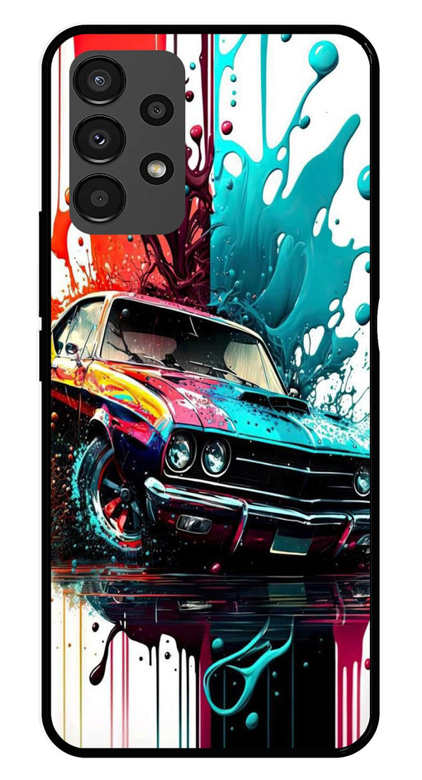 Vintage Car Metal Mobile Case for Samsung Galaxy A13 4G   (Design No -29)