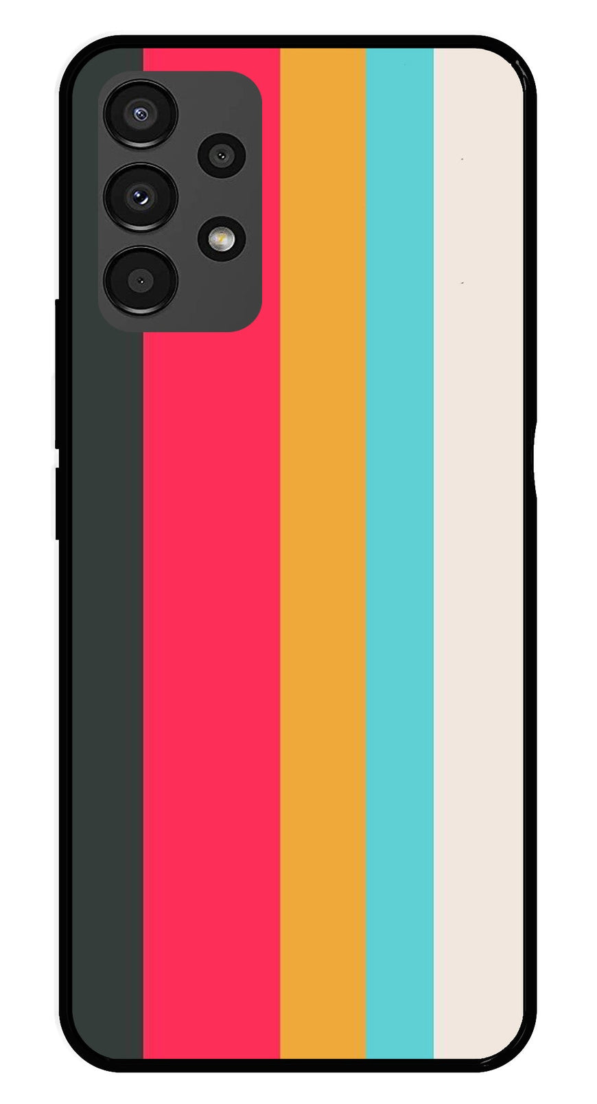 Muted Rainbow Metal Mobile Case for Samsung Galaxy A13 4G   (Design No -31)