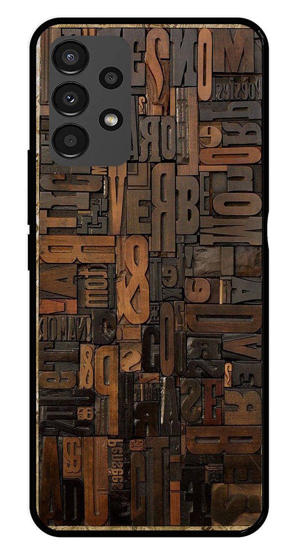Alphabets Metal Mobile Case for Samsung Galaxy A13 4G   (Design No -32)