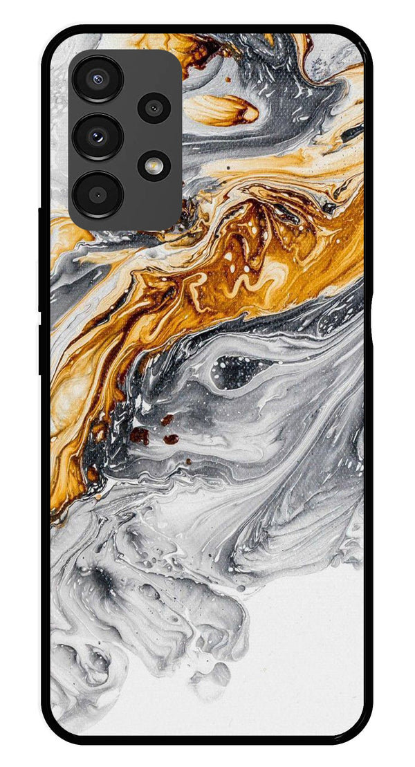 Marble Pattern Metal Mobile Case for Samsung Galaxy A13 4G   (Design No -36)