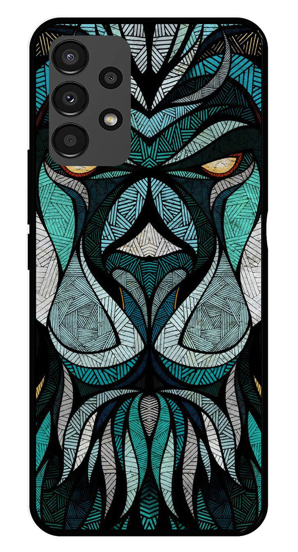 Lion Pattern Metal Mobile Case for Samsung Galaxy A13 4G   (Design No -40)